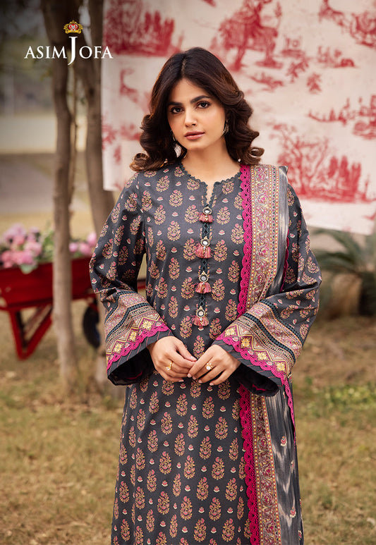 AJUBJ-49 PRINTED LAWN 3 PC