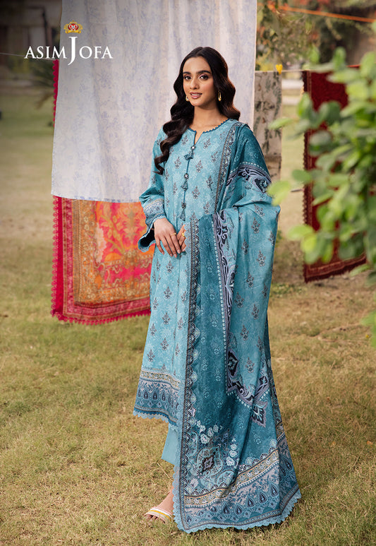 AJUBJ-46 PRINTED LAWN 3 PC