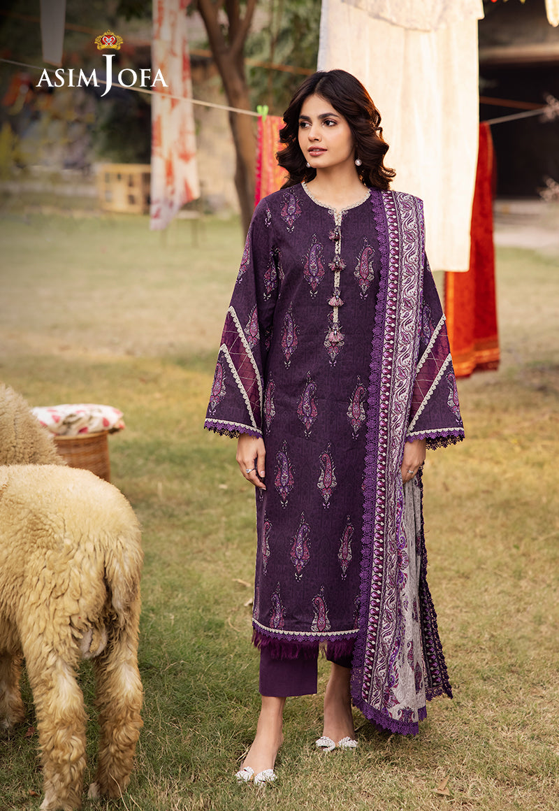 AJUBJ-27 PRINTED LAWN 3 PC