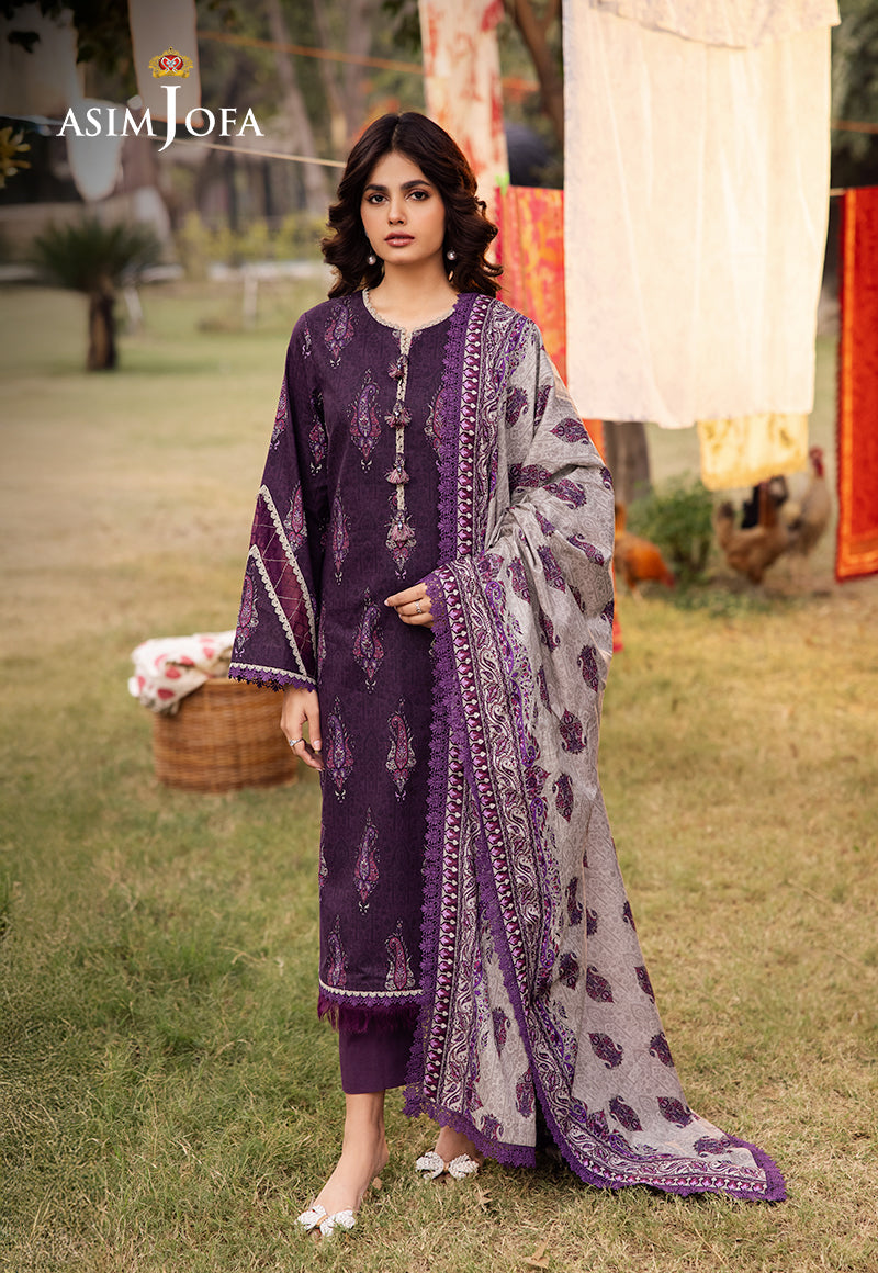 AJUBJ-27 PRINTED LAWN 3 PC