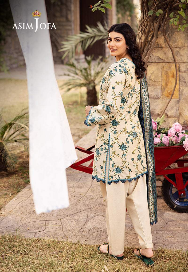 AJUBJ-34 PRINTED LAWN 3 PC