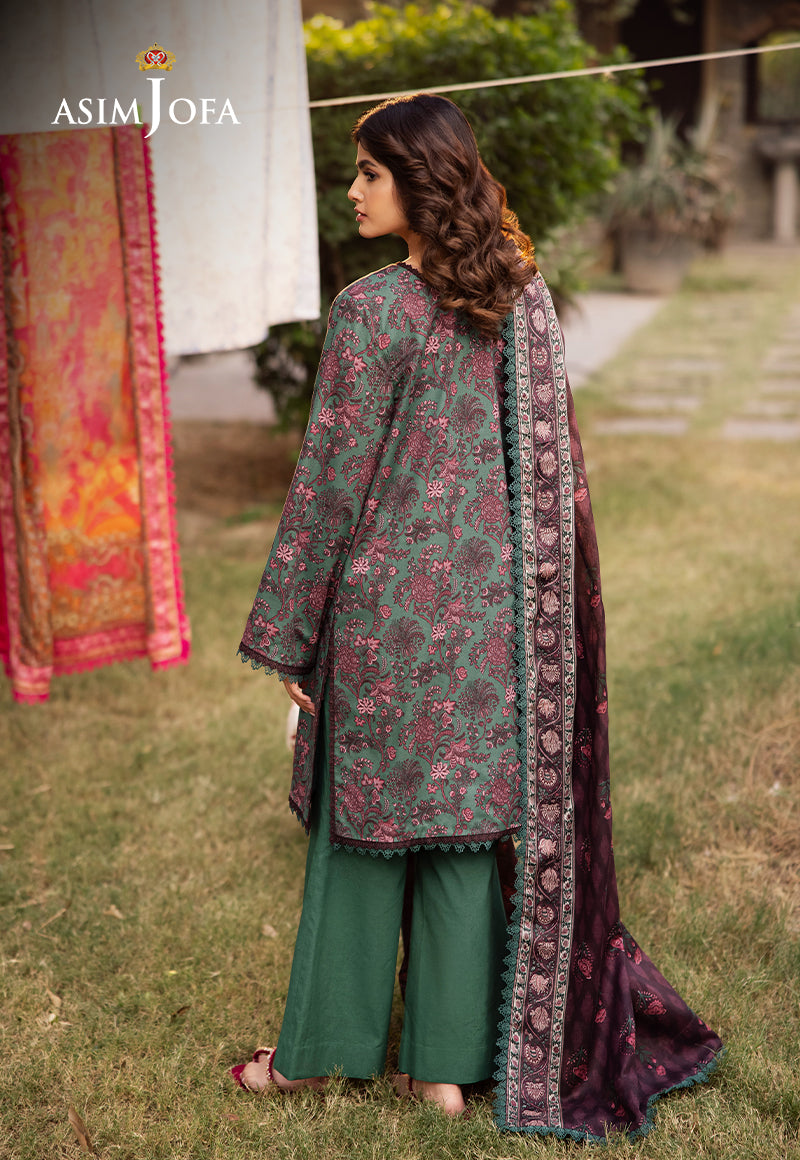 AJUBJ-32 PRINTED LAWN 3 PC