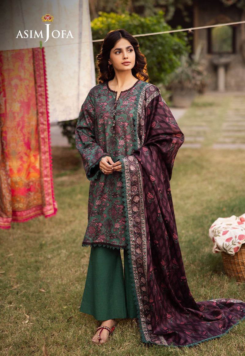 AJUBJ-32 PRINTED LAWN 3 PC