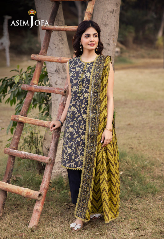 AJUBJ-26 PRINTED LAWN 3 PC