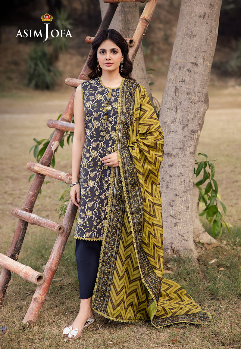 AJUBJ-26 PRINTED LAWN 3 PC