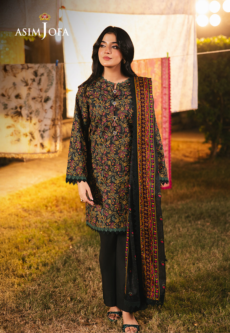 AJUBJ-25 PRINTED LAWN 3 PC