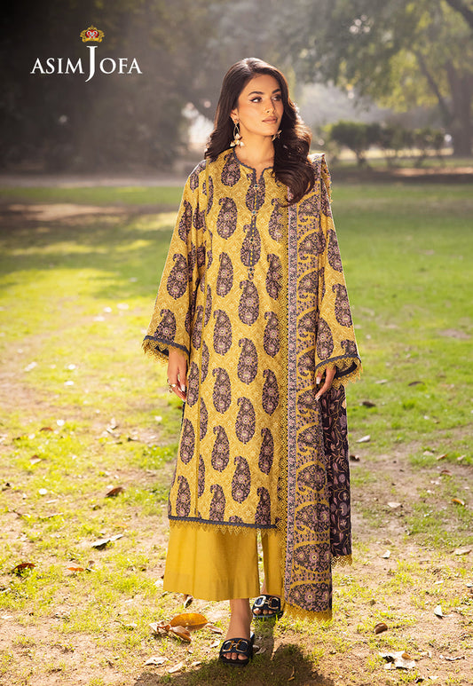 AJUBJ-33 PRINTED LAWN 3 PC