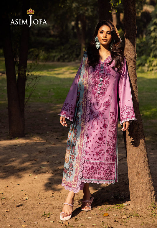 AJUBJ-13 PRINTED EMBROIDERED LAWN 3 PC