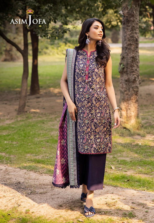 AJUBJ-30 PRINTED LAWN 3 PC