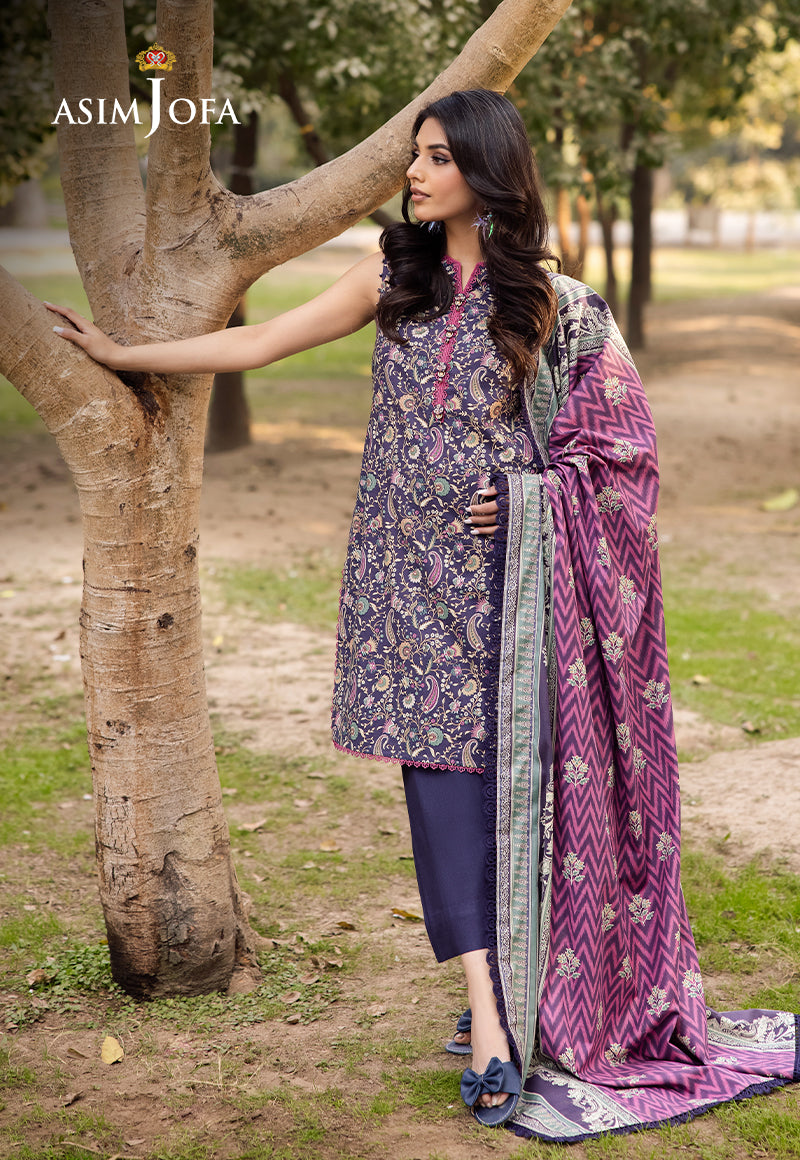 AJUBJ-30 PRINTED LAWN 3 PC