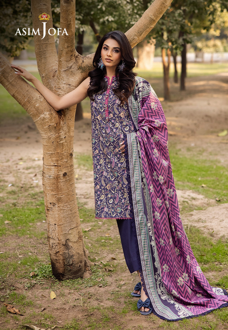 AJUBJ-30 PRINTED LAWN 3 PC