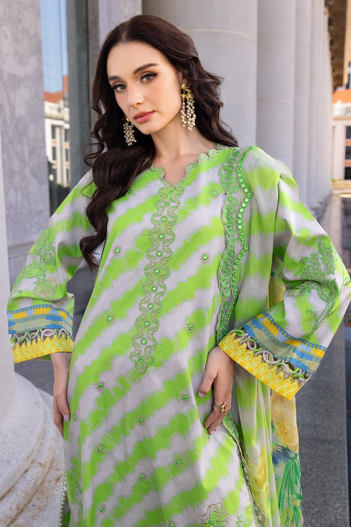 3-PC Unstitched Embroidered Lawn Collection AG5-06