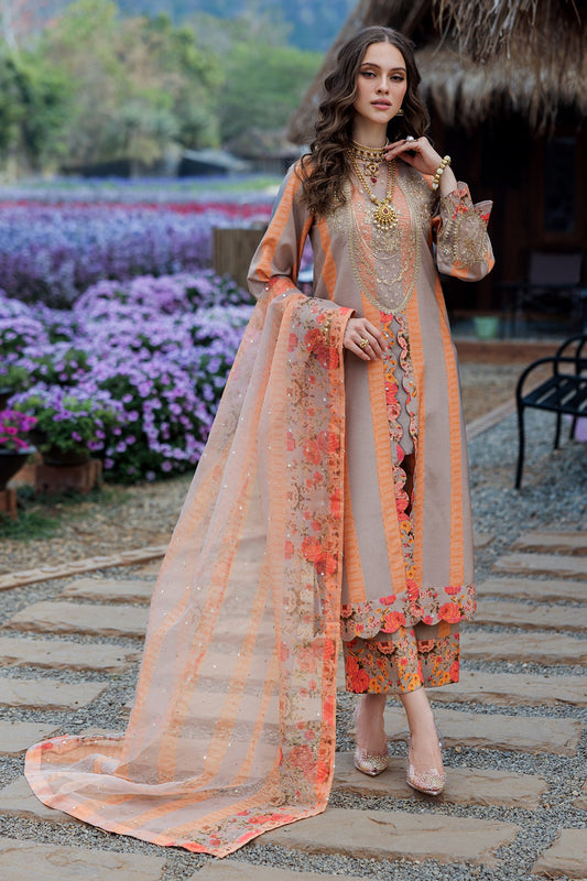 3-PC Embroidered Raw-Silk Suit CMA-5-124