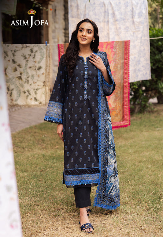 AJUBJ-55 PRINTED LAWN 3 PC