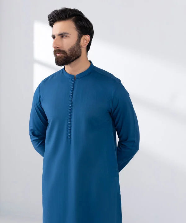 Regular Fit Cotton Jacquard Kurta