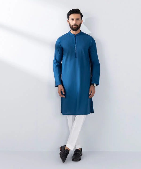 Regular Fit Cotton Jacquard Kurta