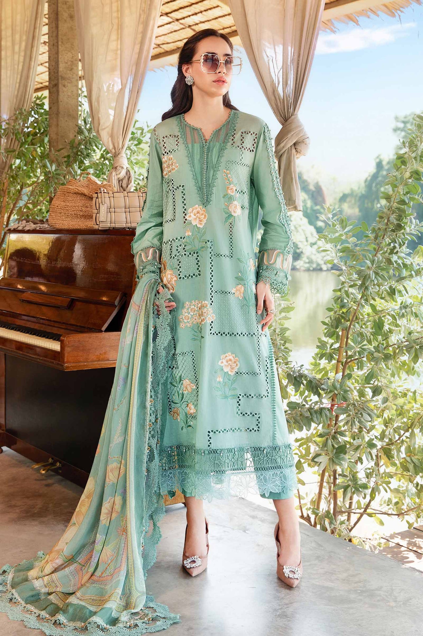 3 Piece Unstitched Printed Lawn Suit | MPT-2501-B