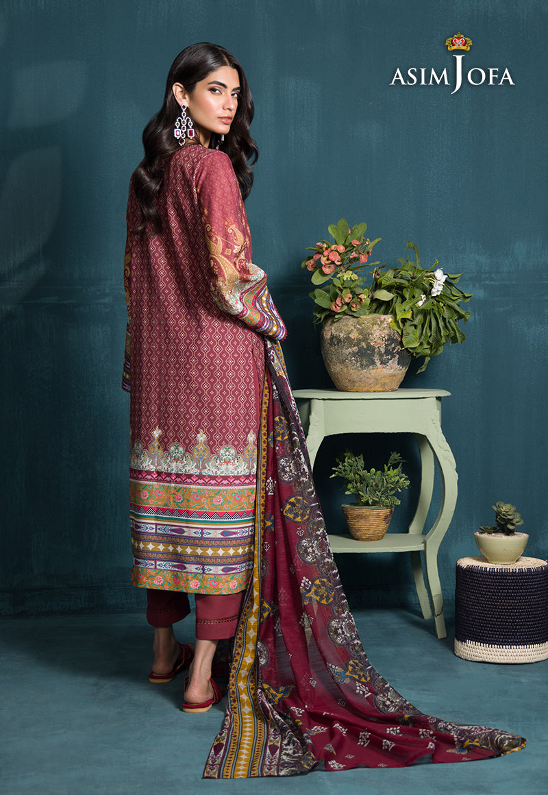 AJGR-19 EMBROIDERED SWISS LAWN 3 PCS