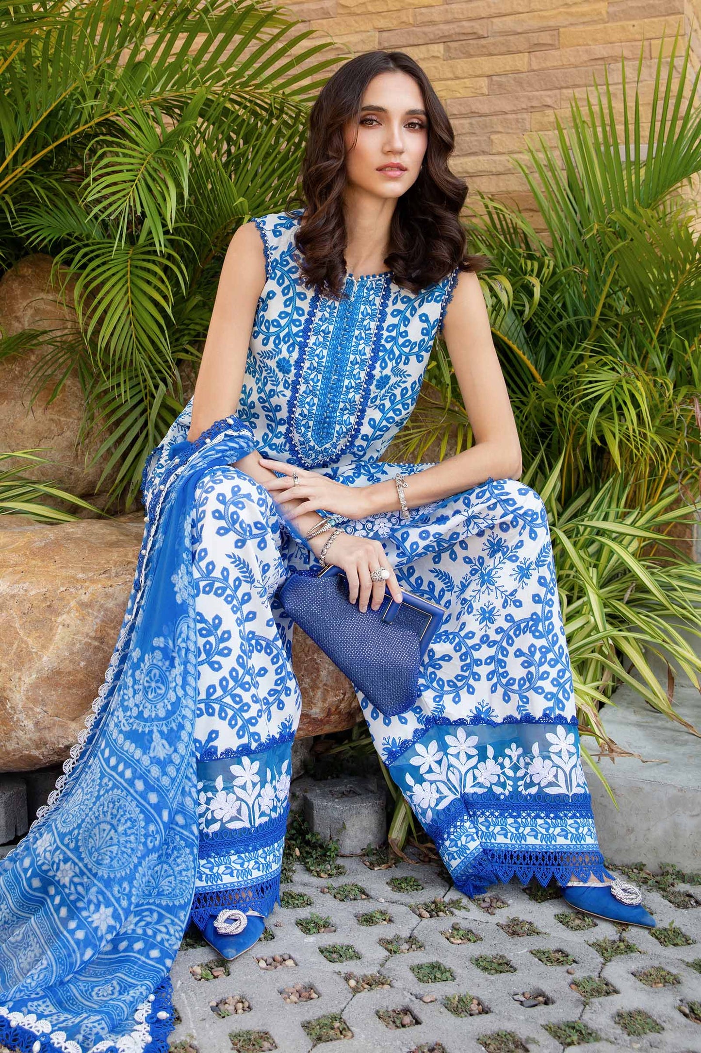 3 Piece Unstitched Printed Lawn Suit | MPT-2504-B