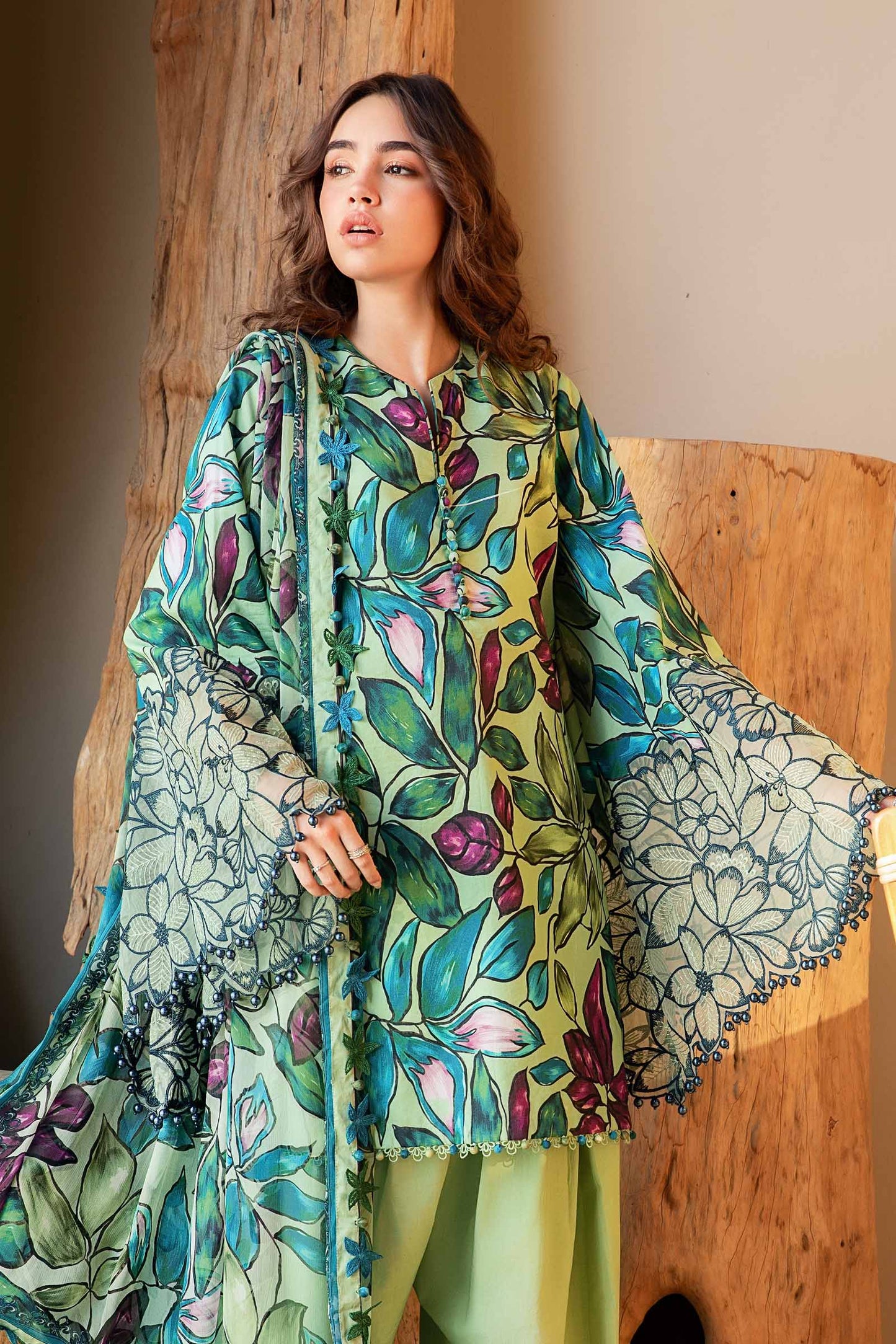 3 Piece Unstitched Printed Lawn Suit | MPT-2505-B