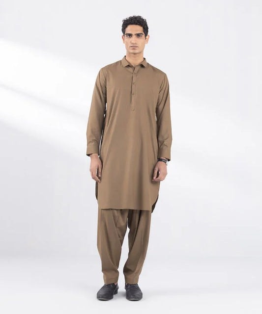 Slim Fit Cotton Jacquard Kurta