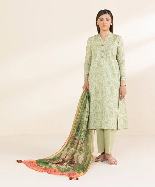 3 Piece - Printed Lawn Suit