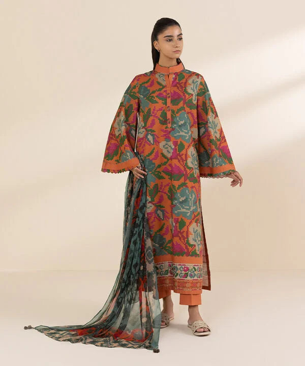 3 Piece - Printed Lawn Suit