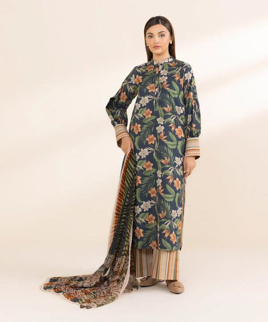 3 Piece - Printed Lawn Suit