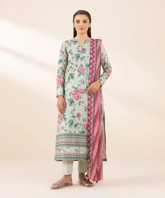 3 Piece - Printed Lawn Suit