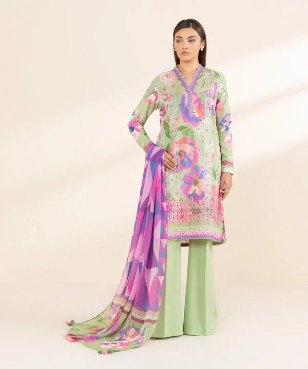 3 Piece - Embroidered Lawn Suit