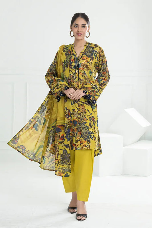 3 Piece Unstitched Printed Lawn Suit CL-52471