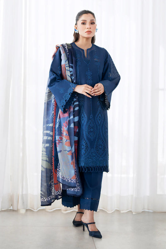 EMBROIDERED PRINTED LAWN SF-4077