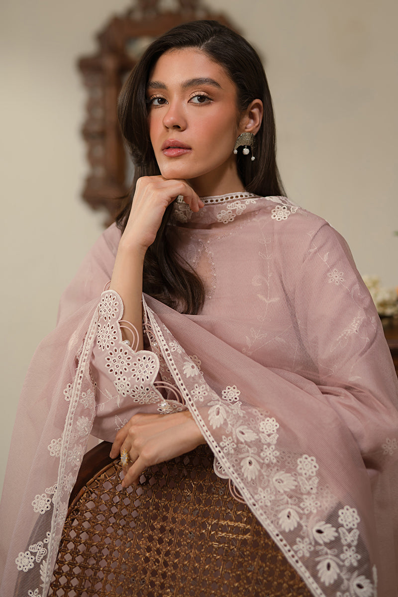 MAUVE GLAM-3 PC CHIKANKARI SUIT