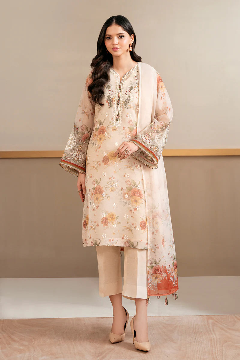 PRINT EMBROIDERED COTTON NET SF-4034