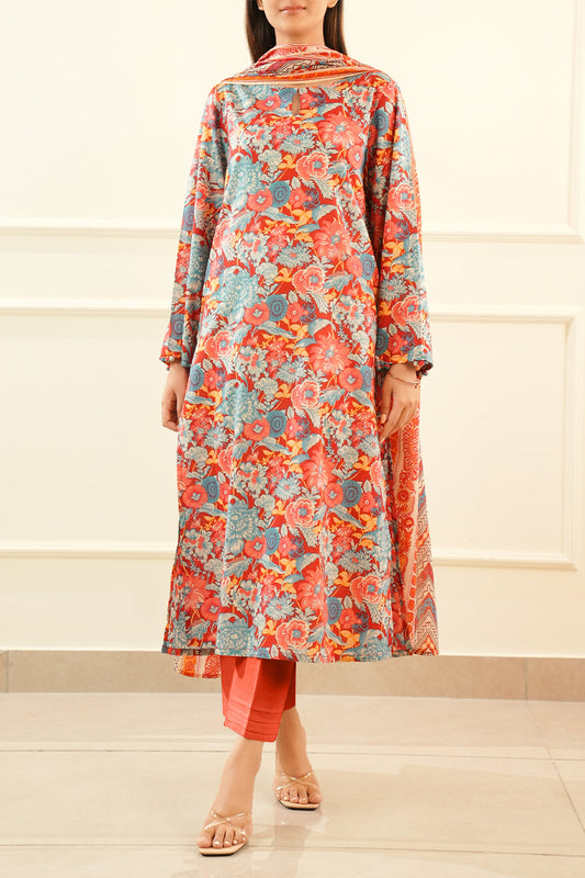 Unstitched Printed Lawn 3 Piece