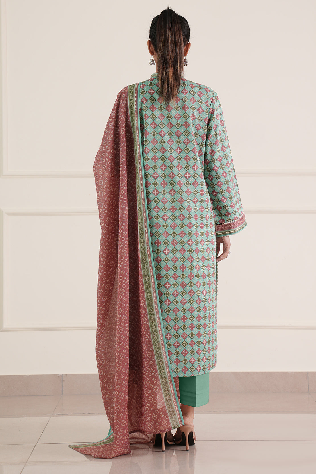 Unstitched Printed Lawn 3 Piece