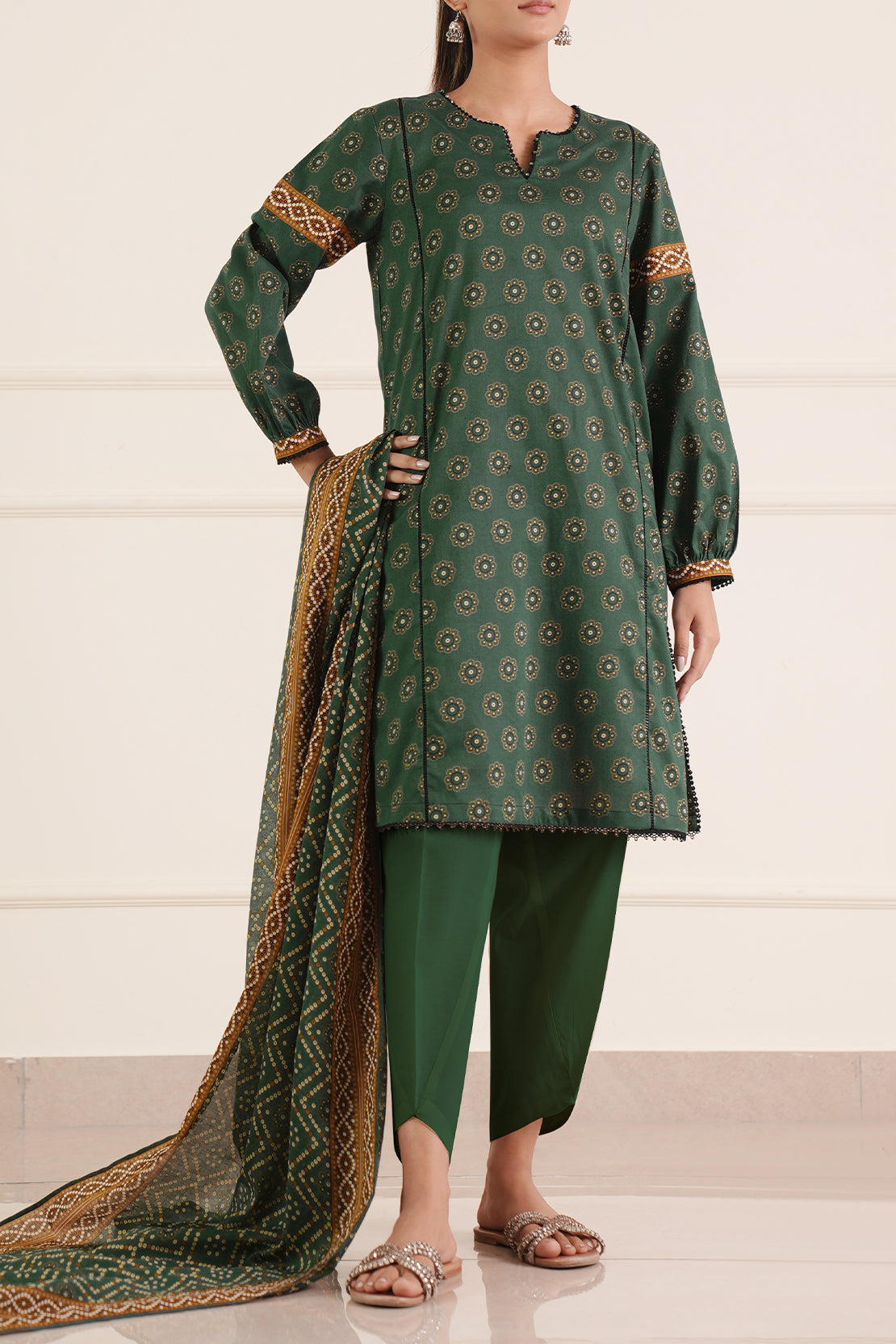 Unstitched Printed Lawn 3 Piece