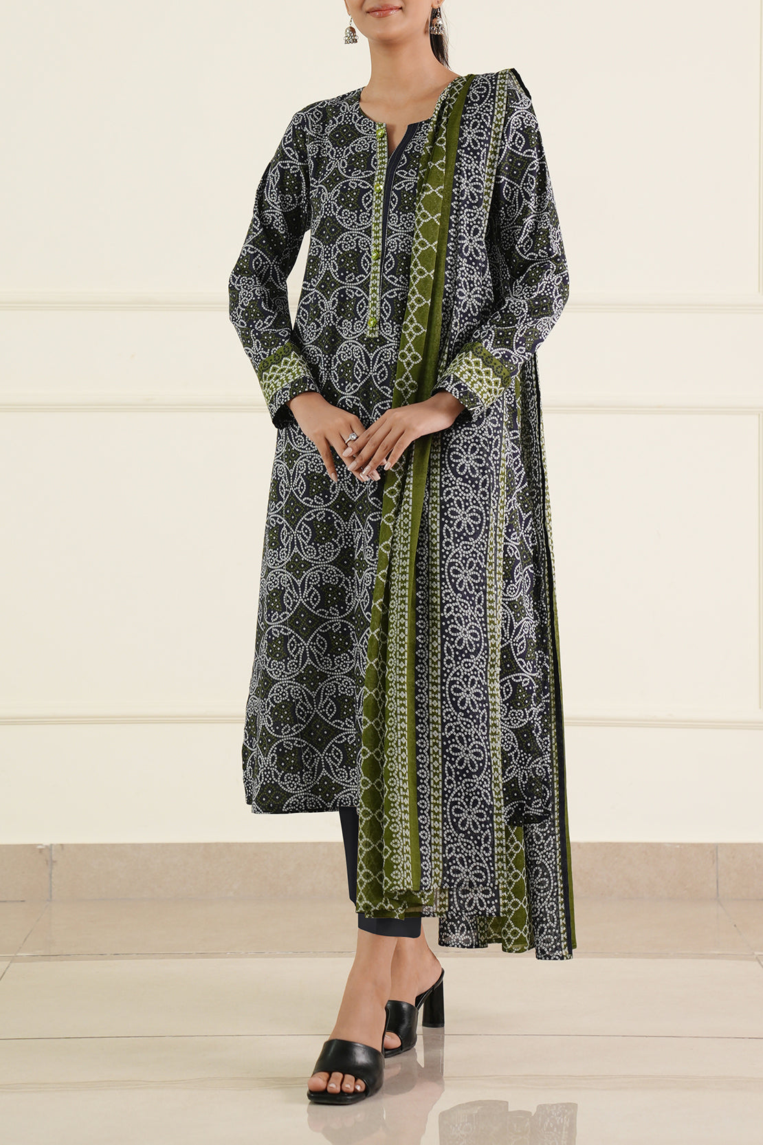 Unstitched Printed Lawn 3 Piece