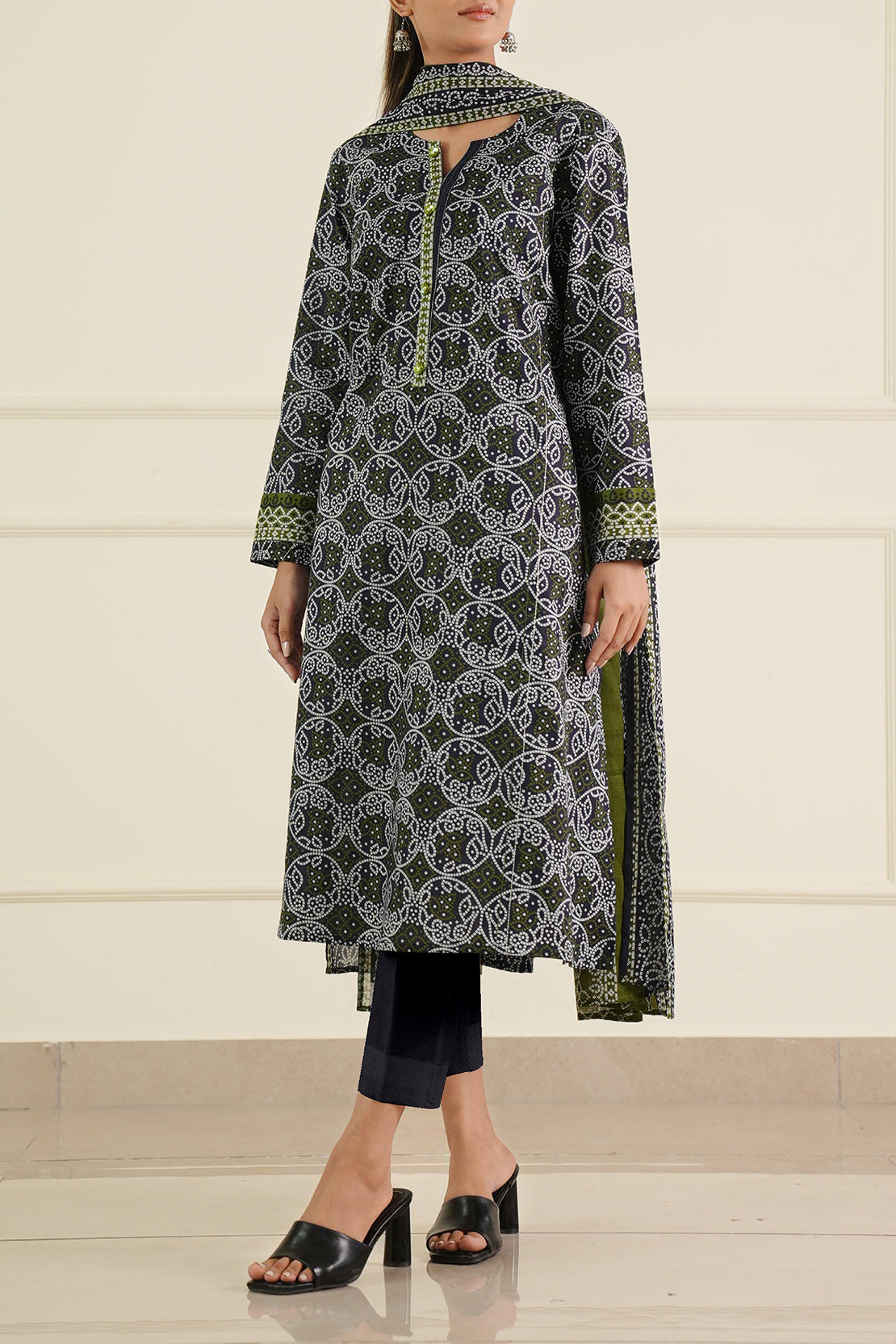 Unstitched Printed Lawn 3 Piece