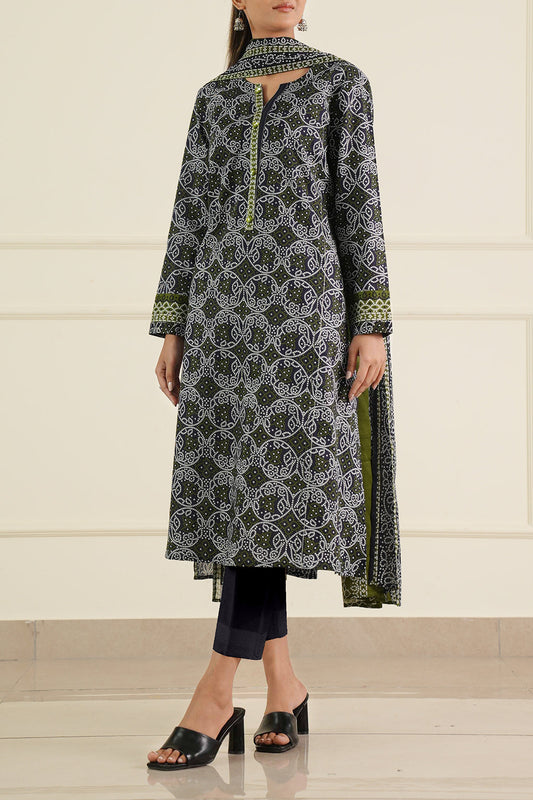 Unstitched Printed Lawn 3 Piece