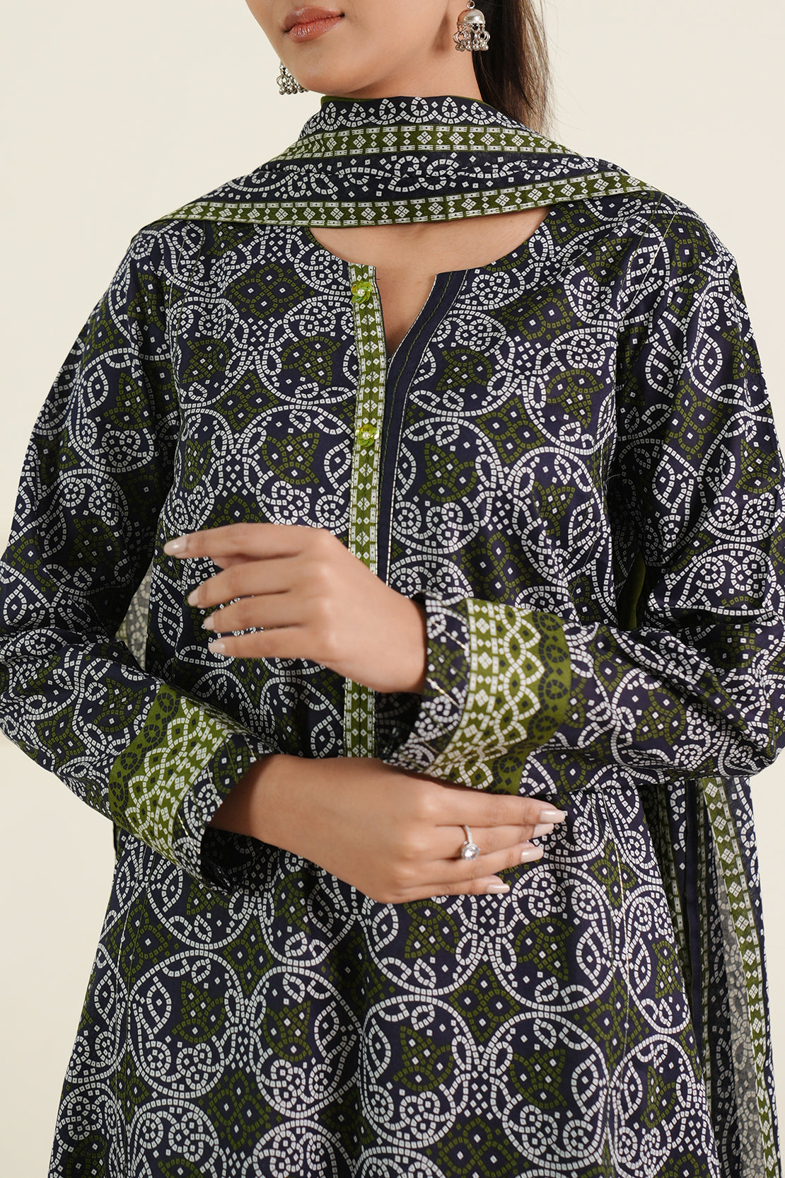 Unstitched Printed Lawn 3 Piece