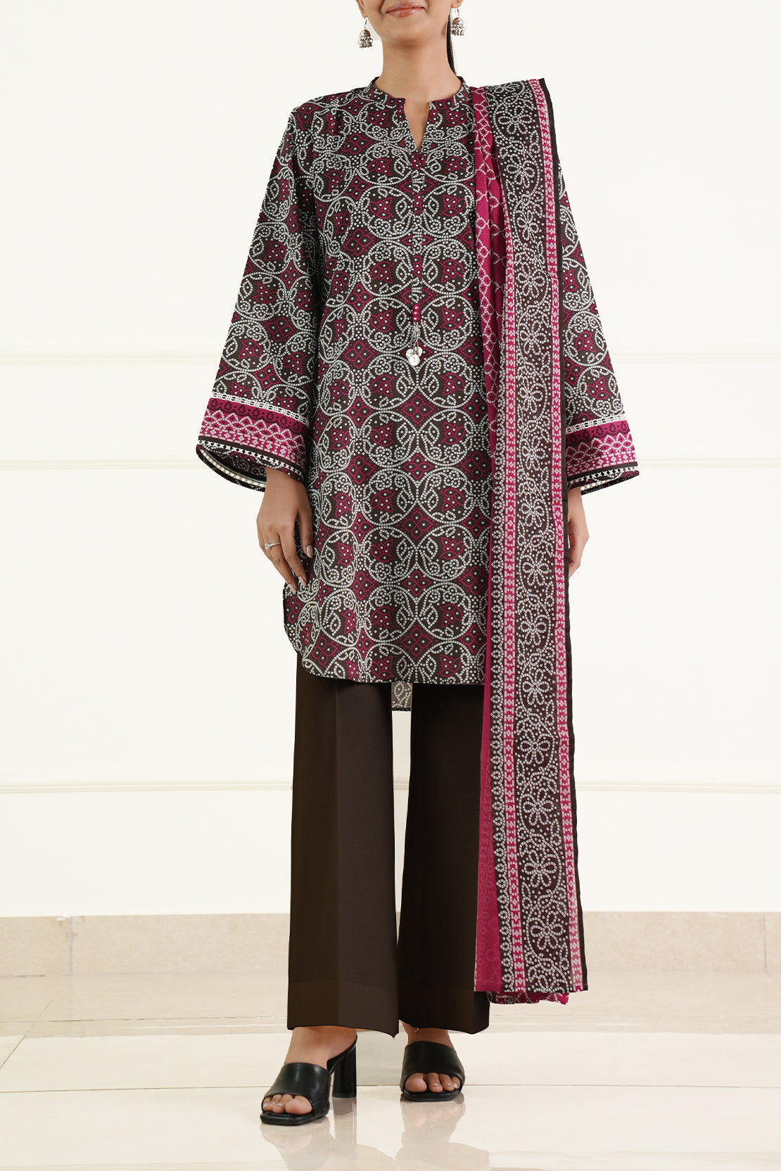 Unstitched Printed Lawn 3 Piece