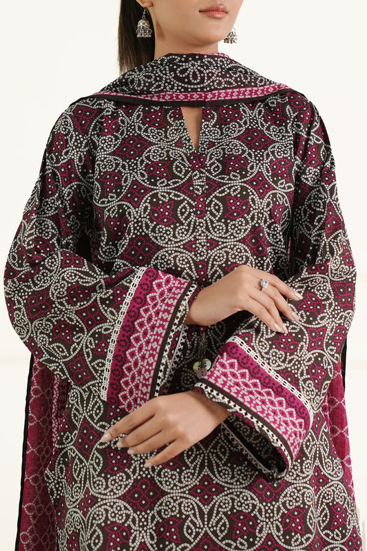 Unstitched Printed Lawn 3 Piece