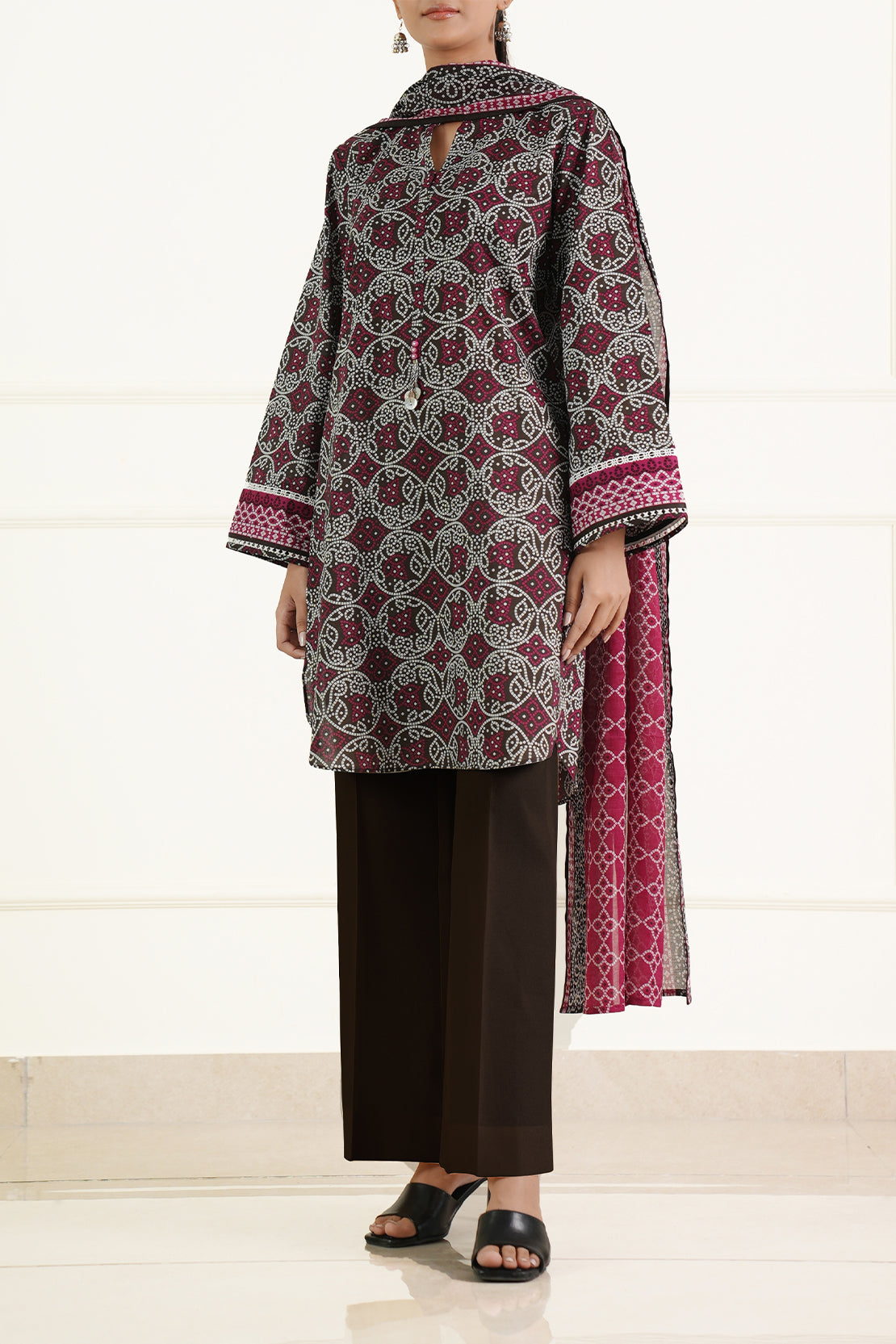 Unstitched Printed Lawn 3 Piece