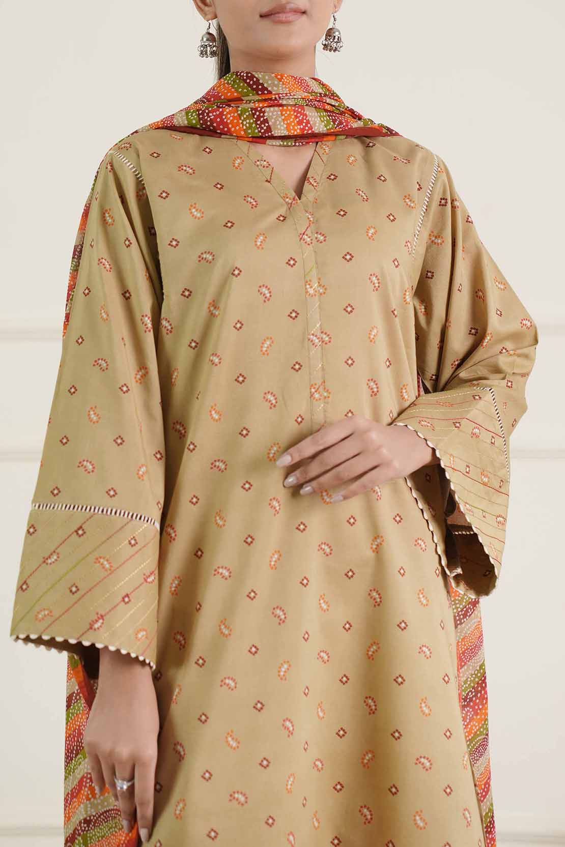 Unstitched Printed Lawn 3 Piece