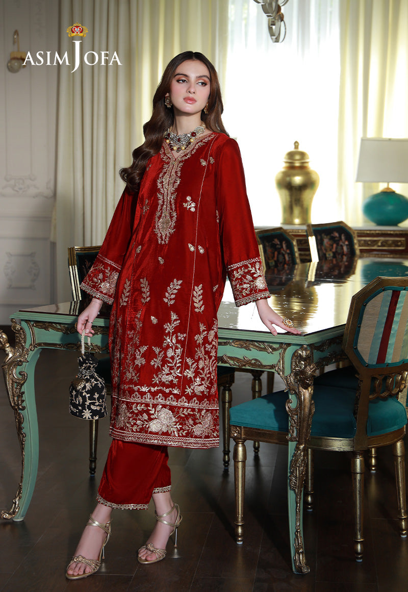 AJVG-08 EMBROIDERED VELVET 2PC