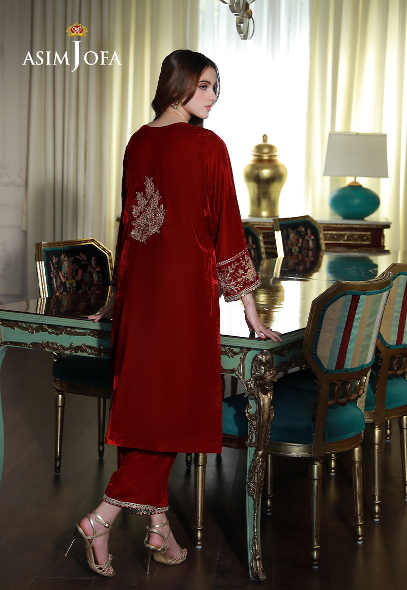 AJVG-08 EMBROIDERED VELVET 2PC