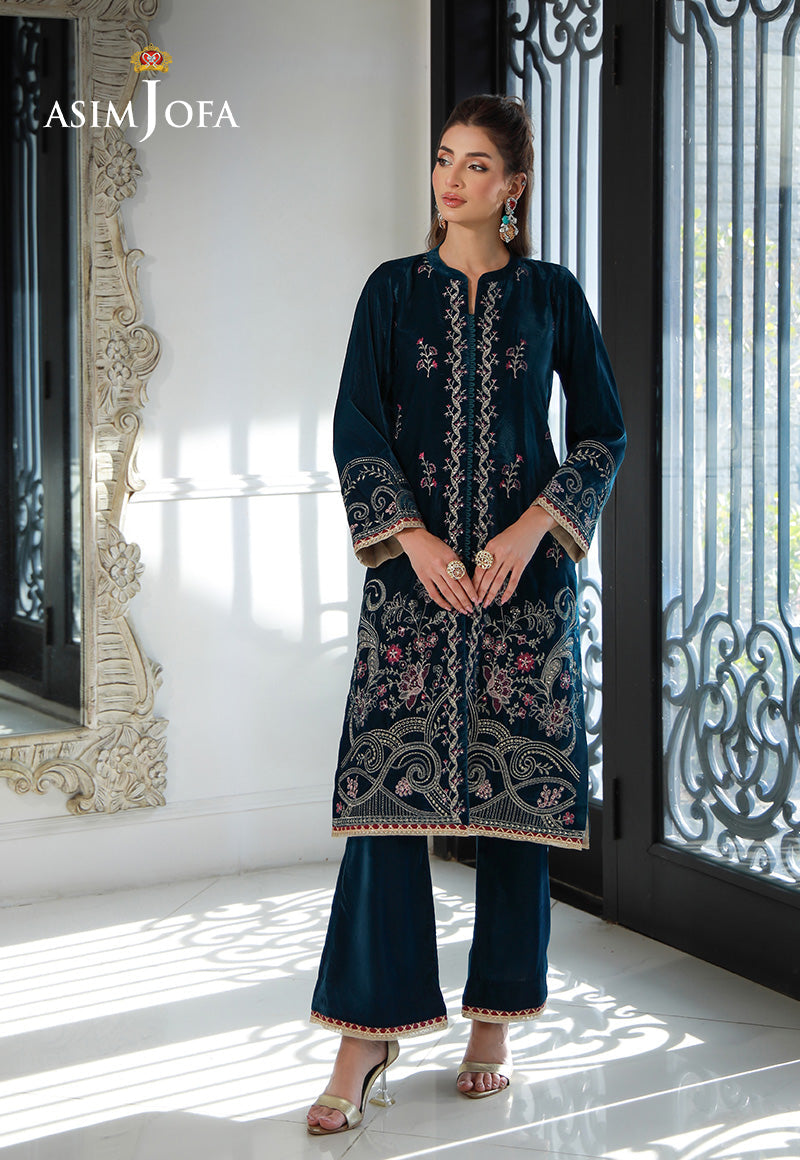 AJVG-09 EMBROIDERED VELVET 2PC