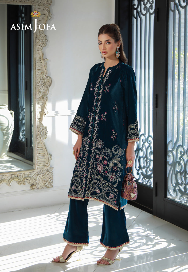 AJVG-09 EMBROIDERED VELVET 2PC