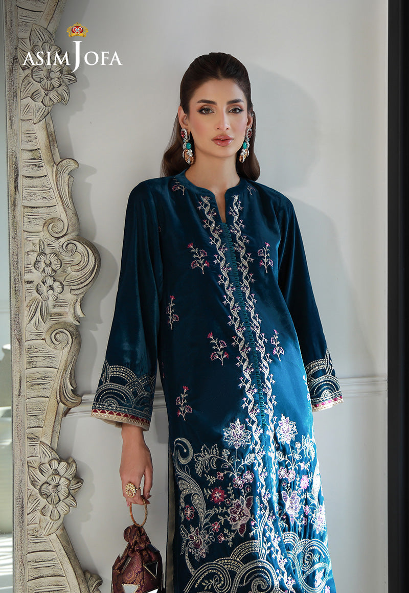 AJVG-09 EMBROIDERED VELVET 2PC